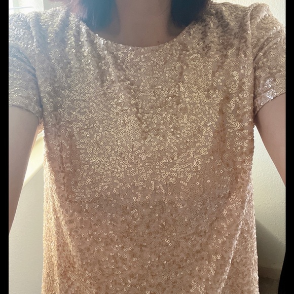 French Connection Sequins Top, Light Pink, Size 2, Like New - Picture 4 of 9